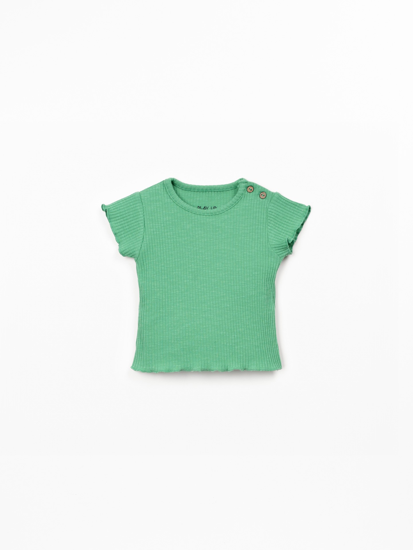 T-shirt en jersey côtelé de coton biologique