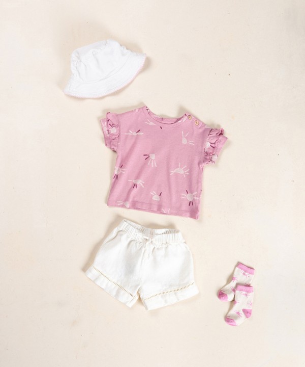 T-shirt anti-UV en m�lange de fibres recycl�es et naturelles