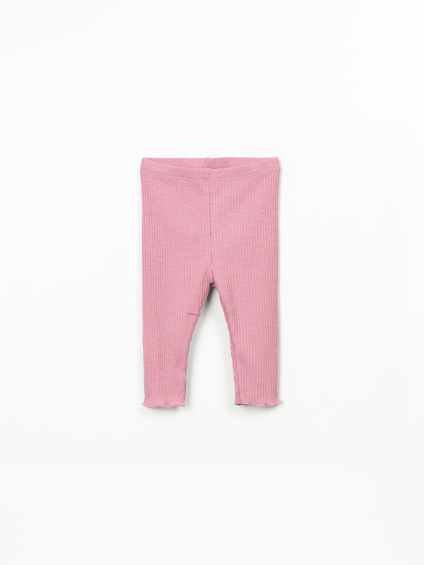 Ribbed leggings in organic cotton