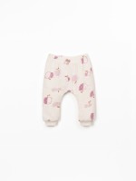 Pantalon en maille avec imprim� pommes