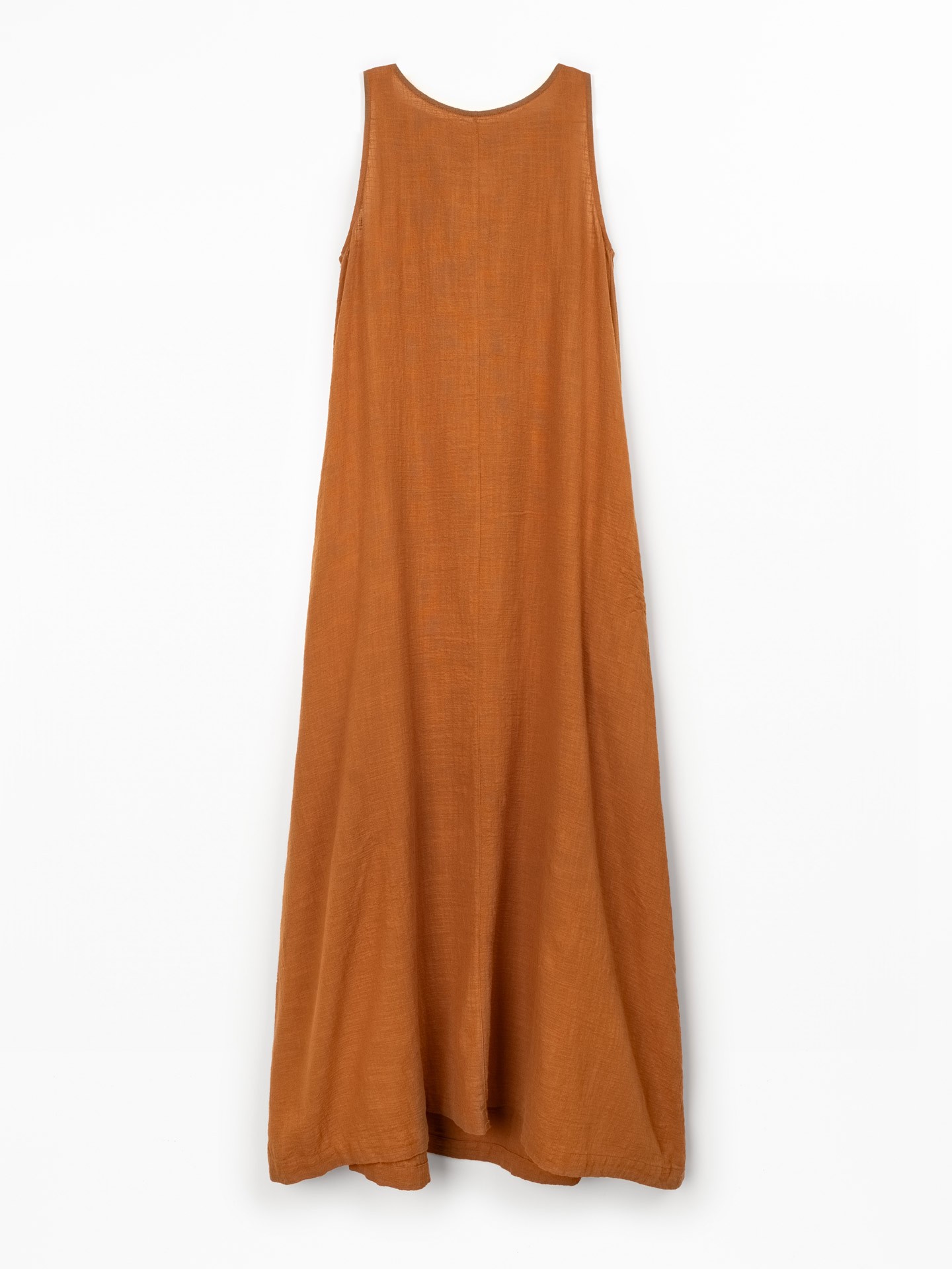 Vestido largo sin mangas de algodón orgánico