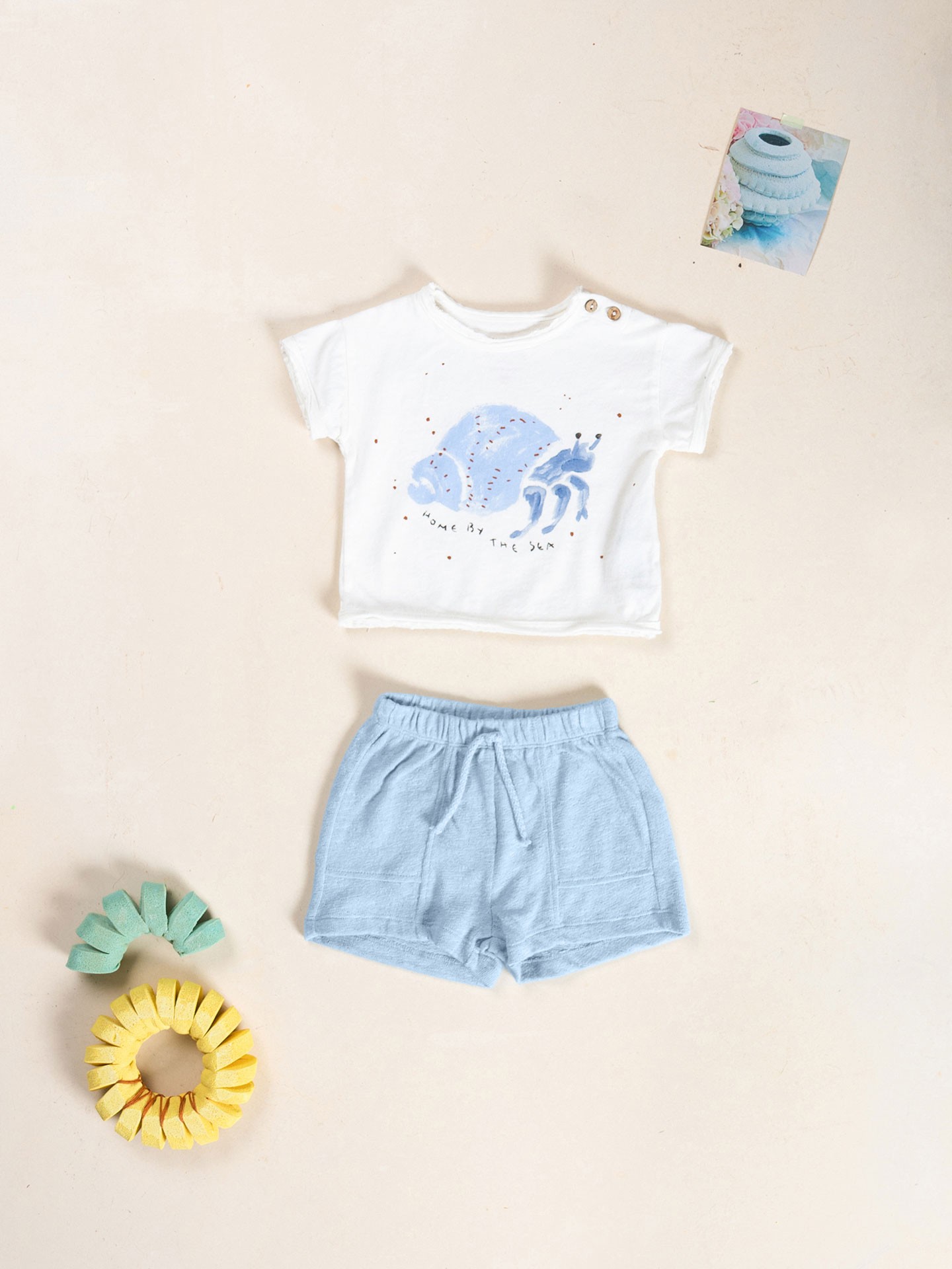 Short en maille en coton biologique