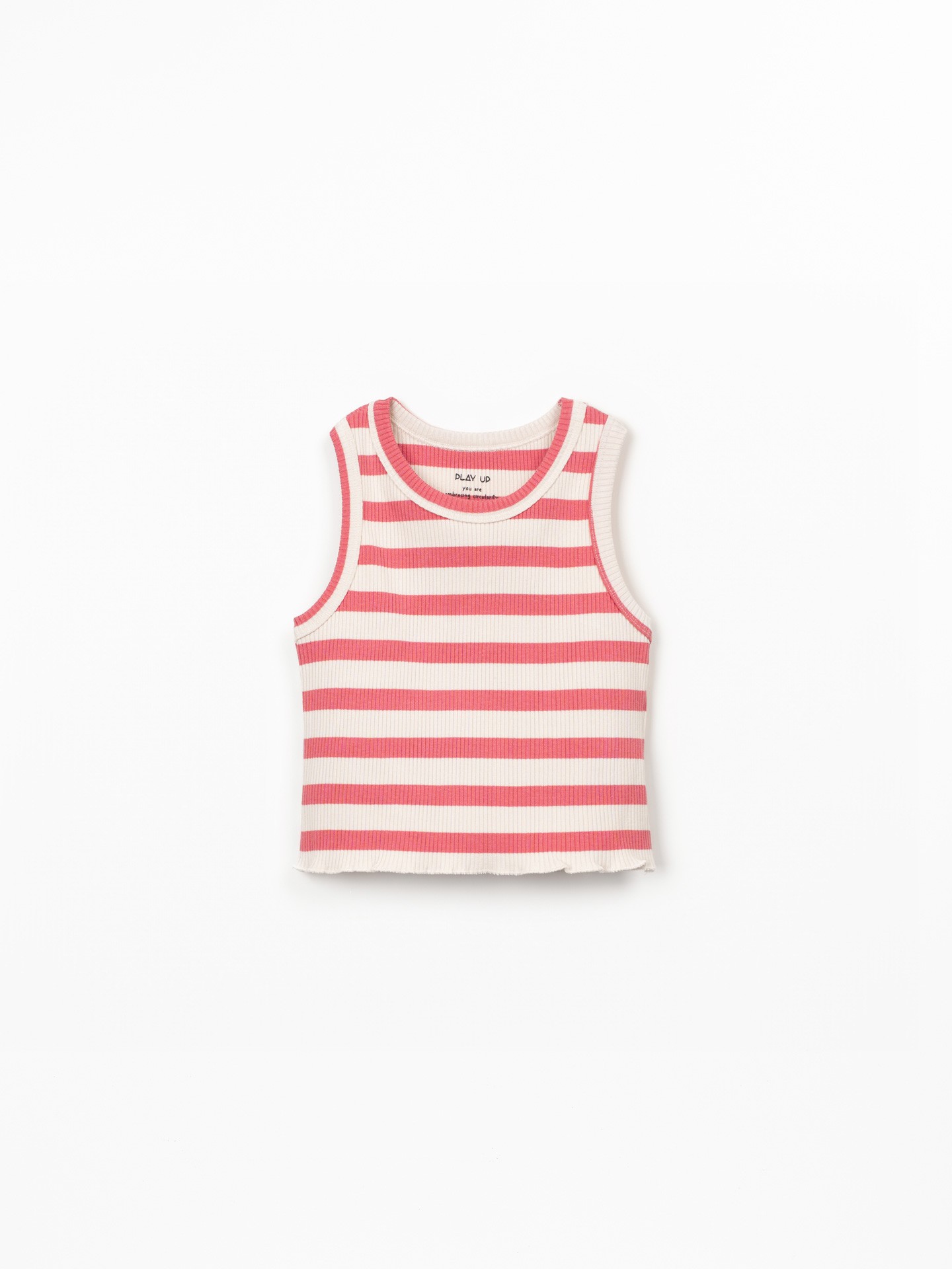 Top sans manches à motif rayé