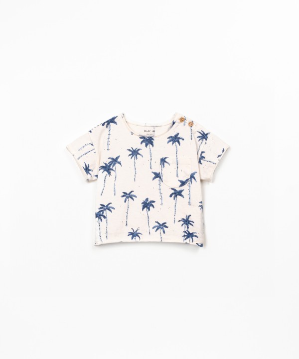 T-shirt avec imprim� de palmiers