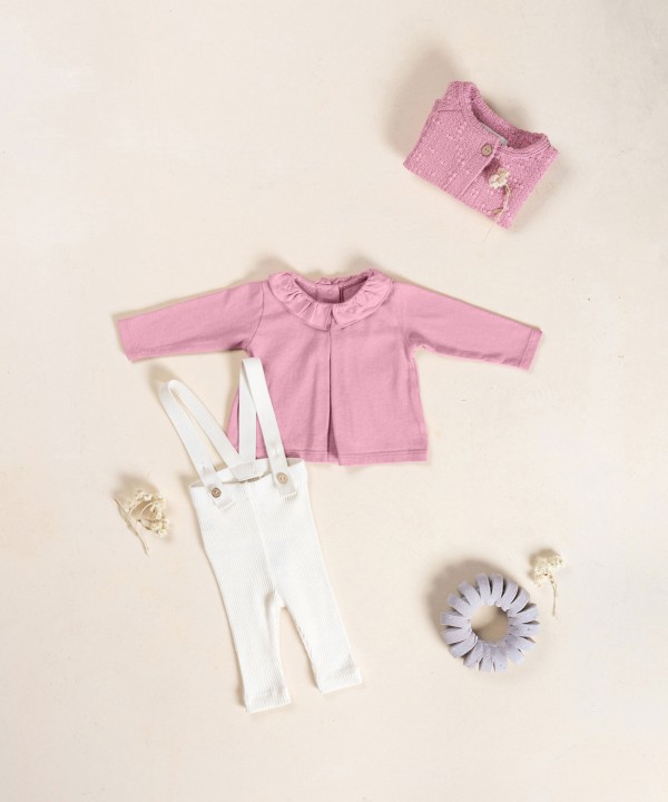 Pull en maille en m�lange de coton biologique et recycl�