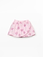 Jupe-culotte en coton biologique avec imprim� tulipes