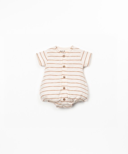 Striped jumpsuit in organic cotton