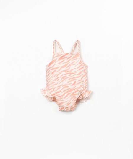 Printed swimsuit in organic cotton