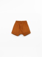 Short en maille en coton biologique et lin