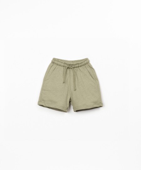 Jersey shorts with linen
