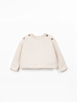 Camisola com mistura de fibras naturais e fibras recicladas