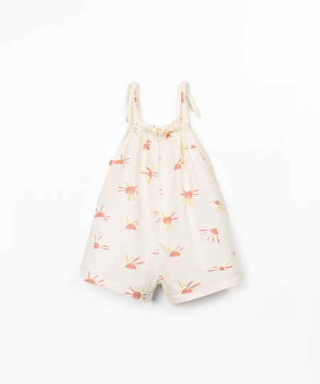 Combinaison en maille de coton avec imprim?