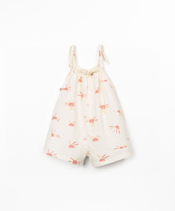 Combinaison en maille de coton avec imprim?