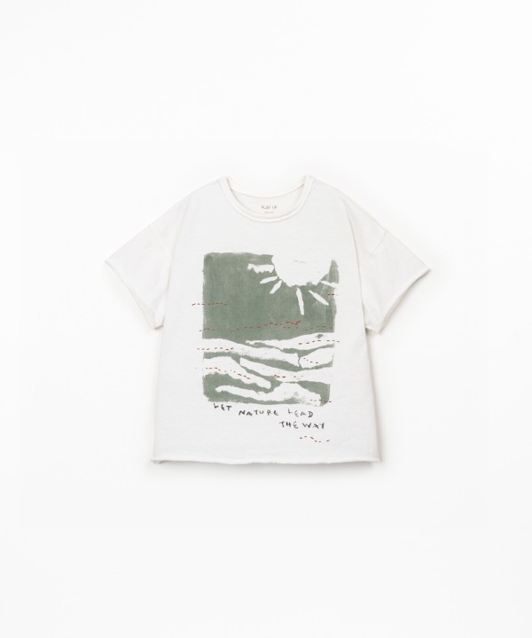 T-shirt en maille en mélange de coton biologique et coton recyclé