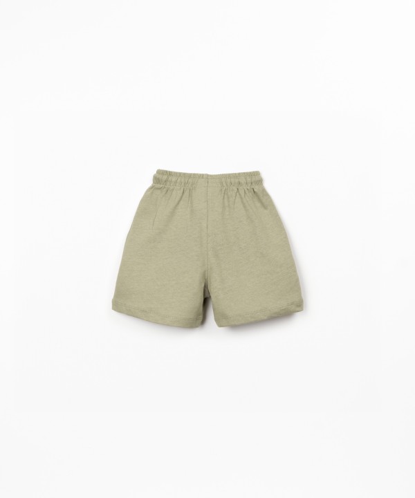 Short en maille avec lin