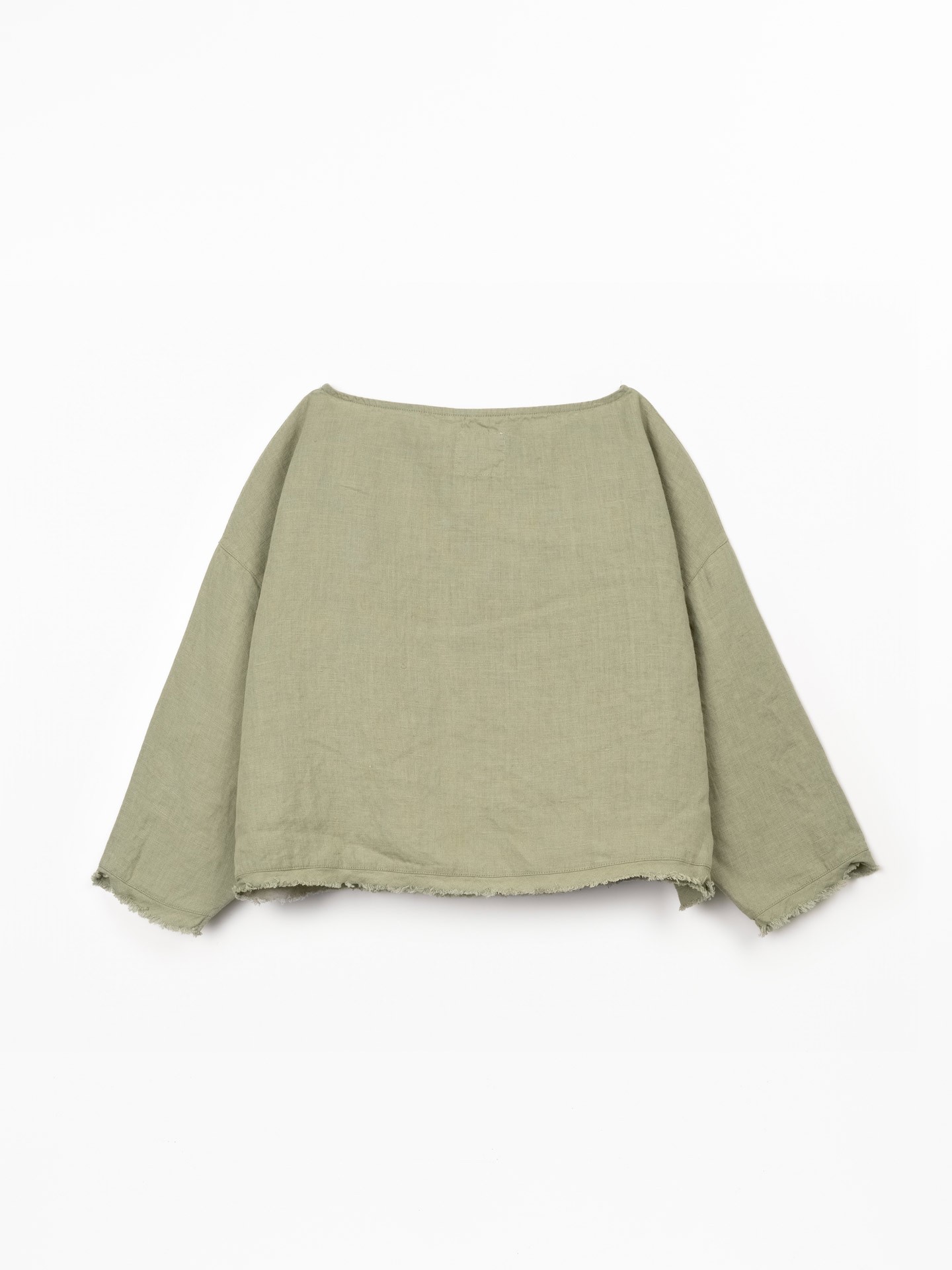 Camisola de linho com decote à barco