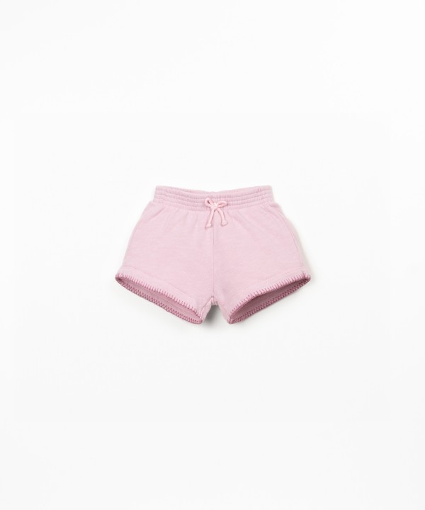 Shorts with elastic waistband and decorative bow