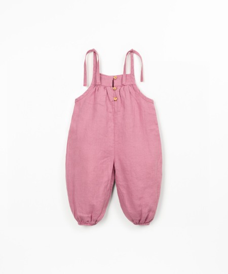 Combinaison en lin avec bretelles