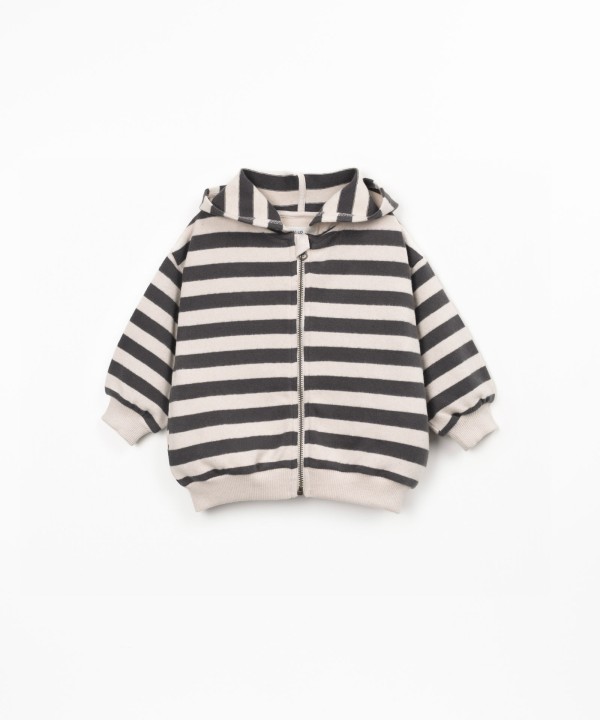 Veste en maille à rayures