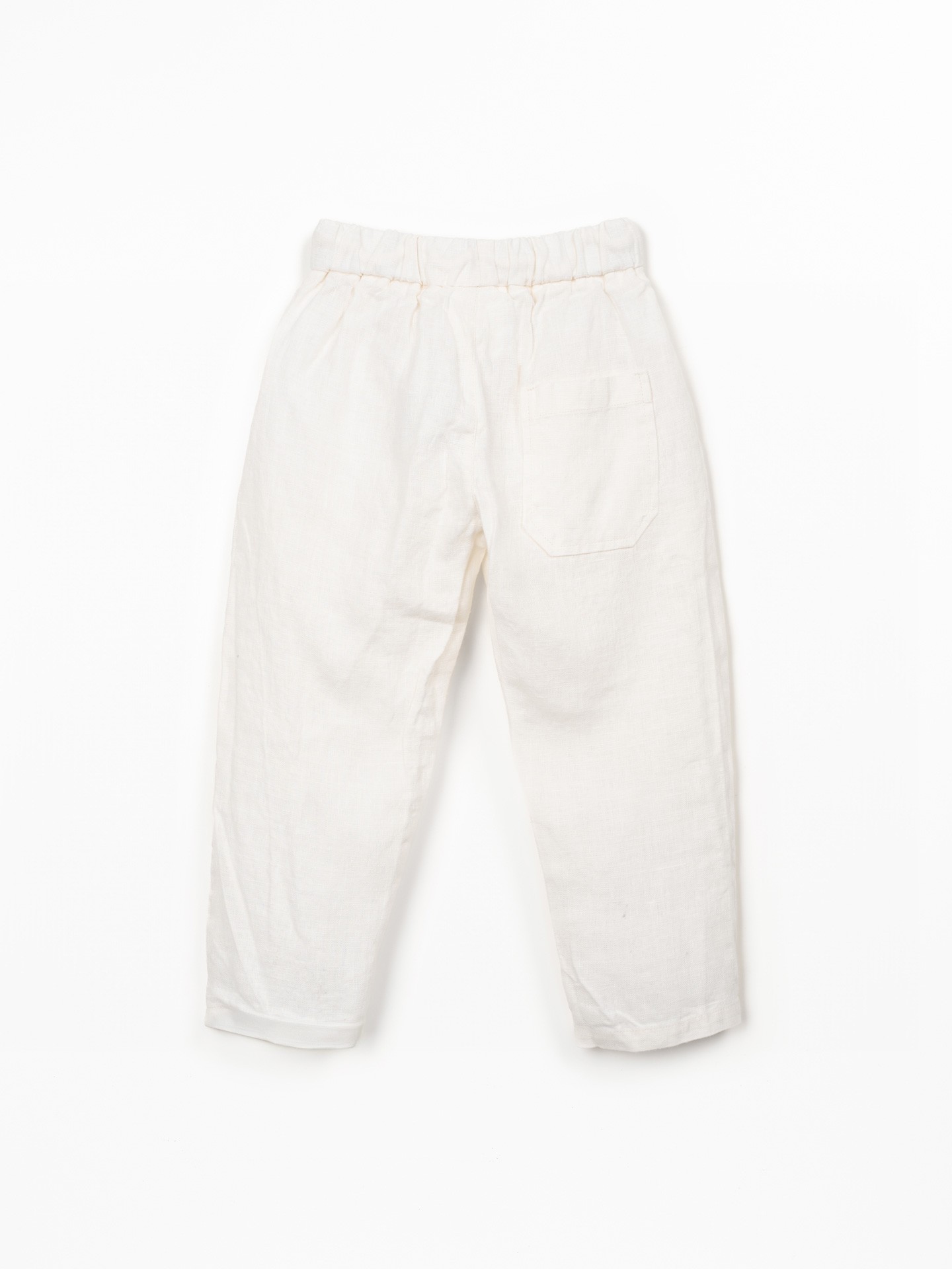 Pantalon en lin avec taille élastique