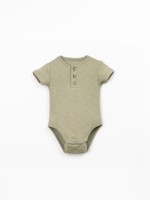 Body en coton biologique � manches courtes