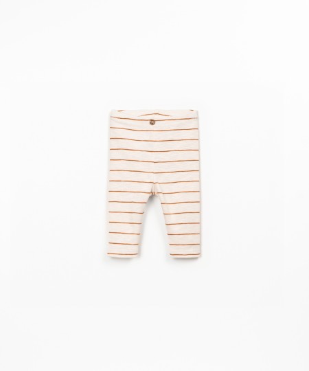 Organic cotton leggings with stripes