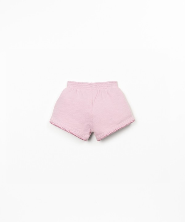 Shorts with elastic waistband and decorative bow