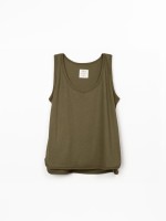 Top en maille en coton biologique et lin