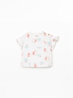 T-shirt avec empiècement à volants sur la manche T-shirt avec empiècement à volants sur la manche