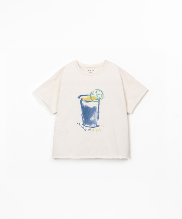 T-shirt en maille en mélange de coton biologique et coton recyclé