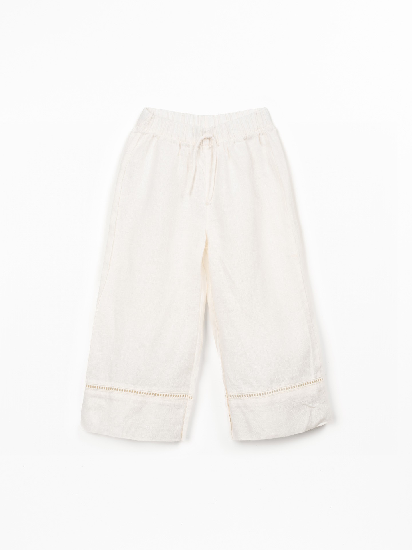 Pantalon en lin avec ceinture élastique