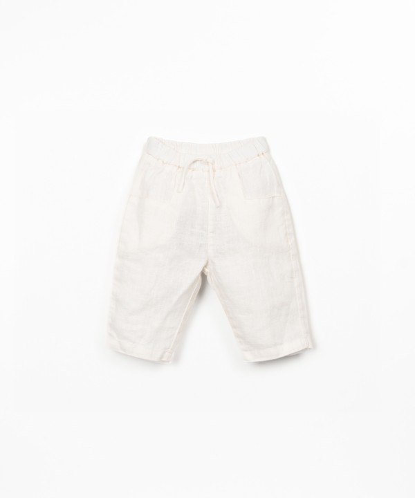 Pantaloni in tessuto di lino