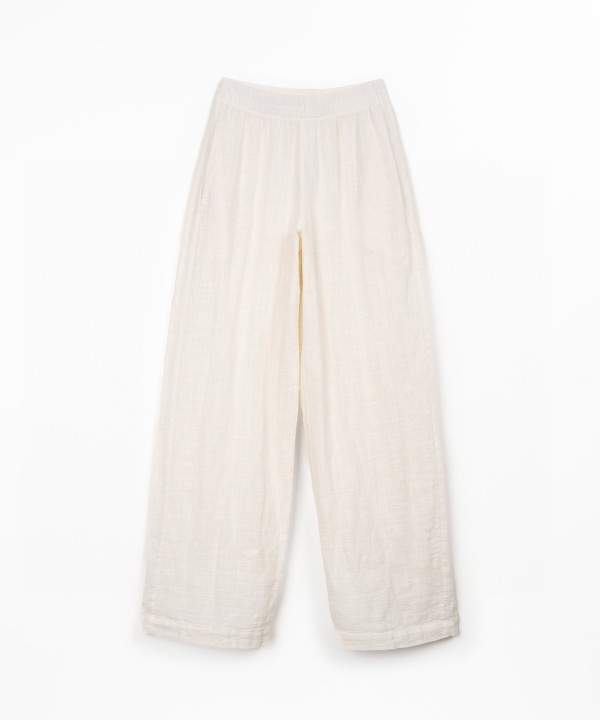 Pantalon en tissu de coton biologique avec taille élastique