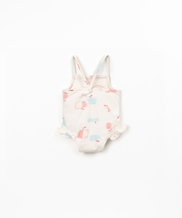 Printed swimsuit in organic cotton