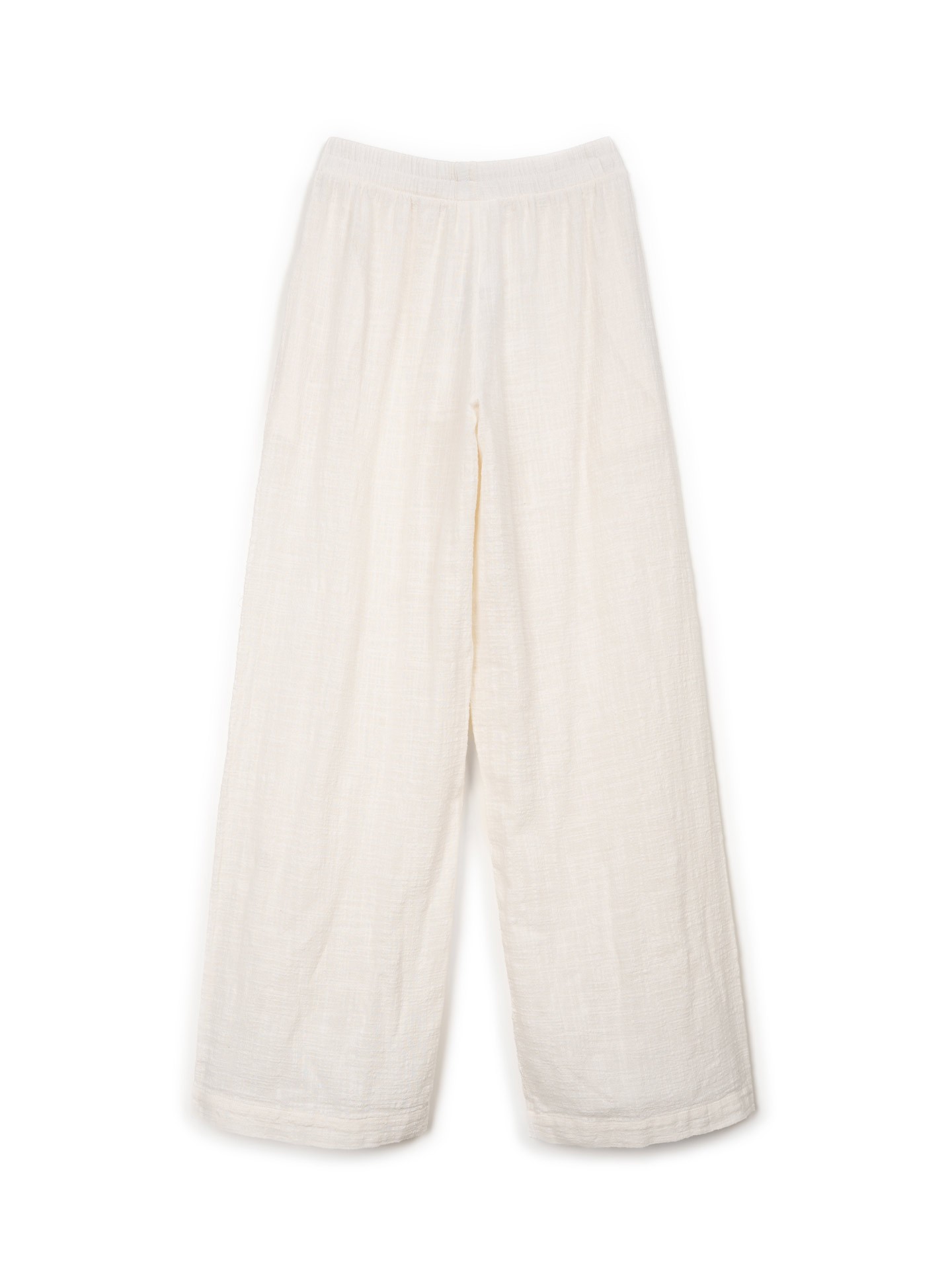 Pantalon en tissu de coton biologique avec taille élastique