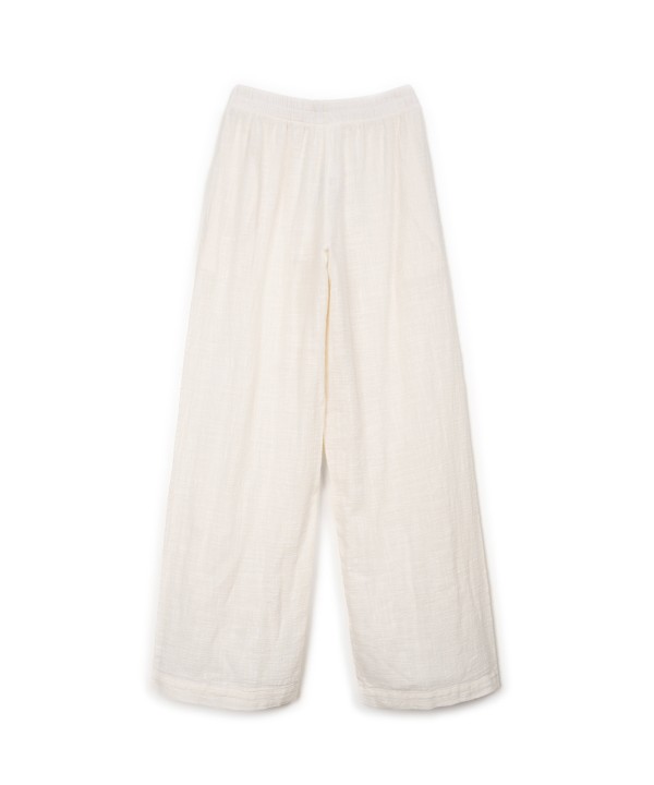 Pantalon en tissu de coton biologique avec taille élastique