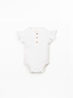 Body en coton biologique avec empi�cement � volants sur la manche