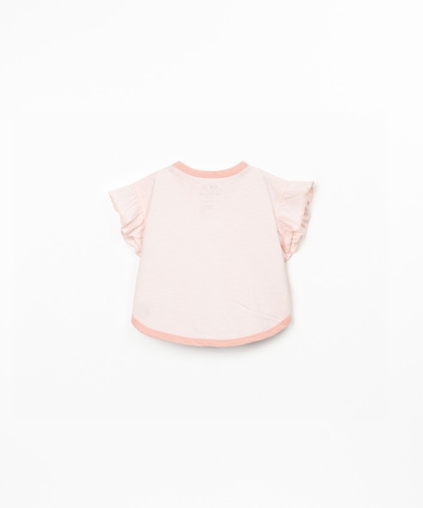 T-shirt avec volant aux manches