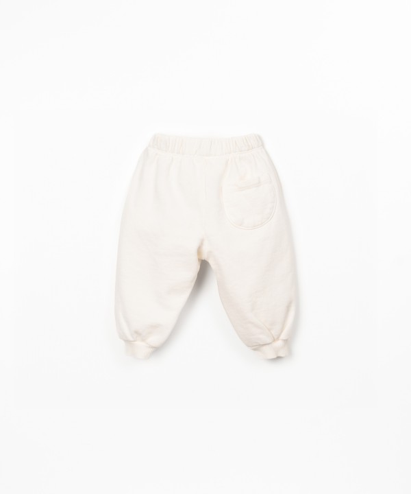 Jersey trousers with drawing