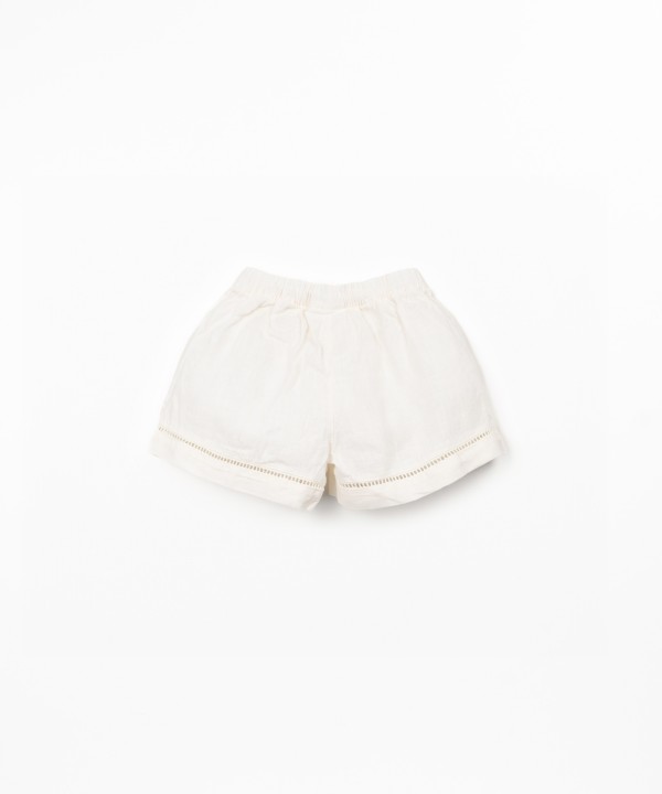 Short en lin avec ceinture élastique