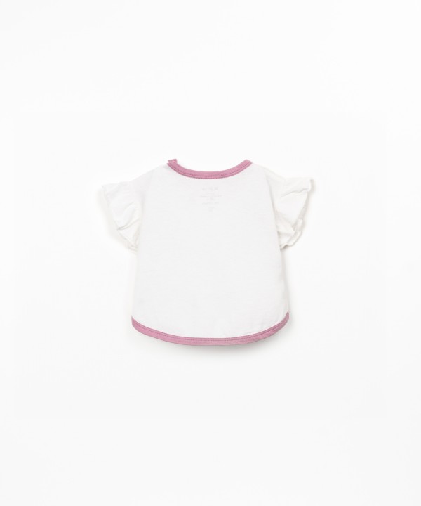 T-shirt avec volants aux manches