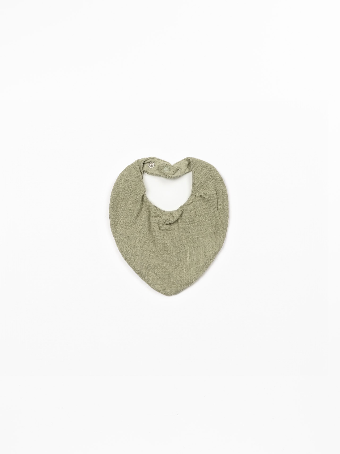 Babero de tejido de algodón orgánico y algodón reciclado