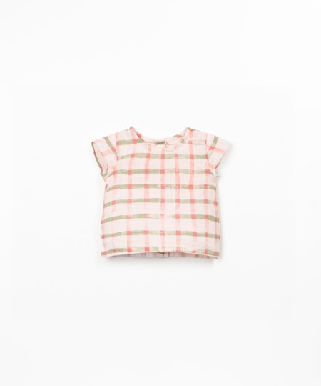 Blusa con estampado de cuadros