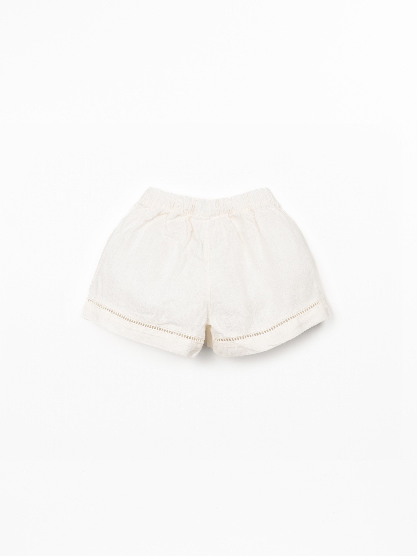 Short en lin avec ceinture élastique