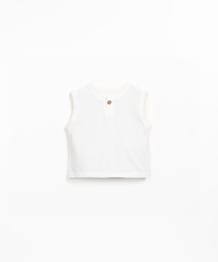 T-shirt sans manches en m�lange de fibres naturelles et recycl�es