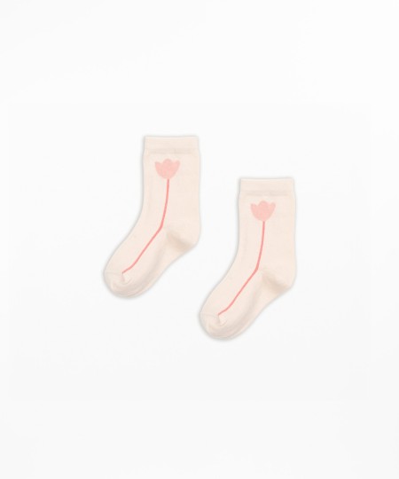 Chaussettes jacquard avec motif floral