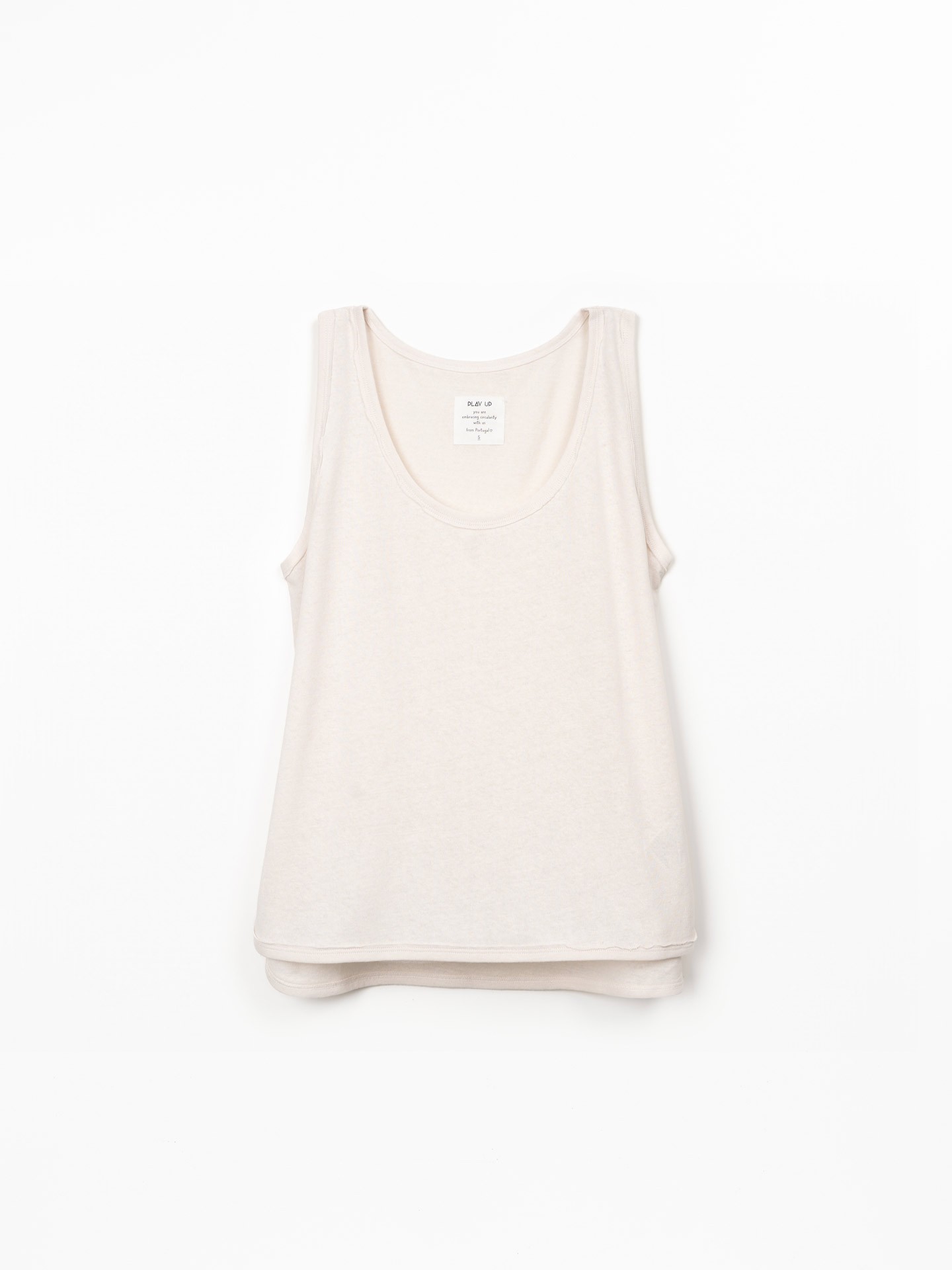 Top en maille en coton biologique et lin