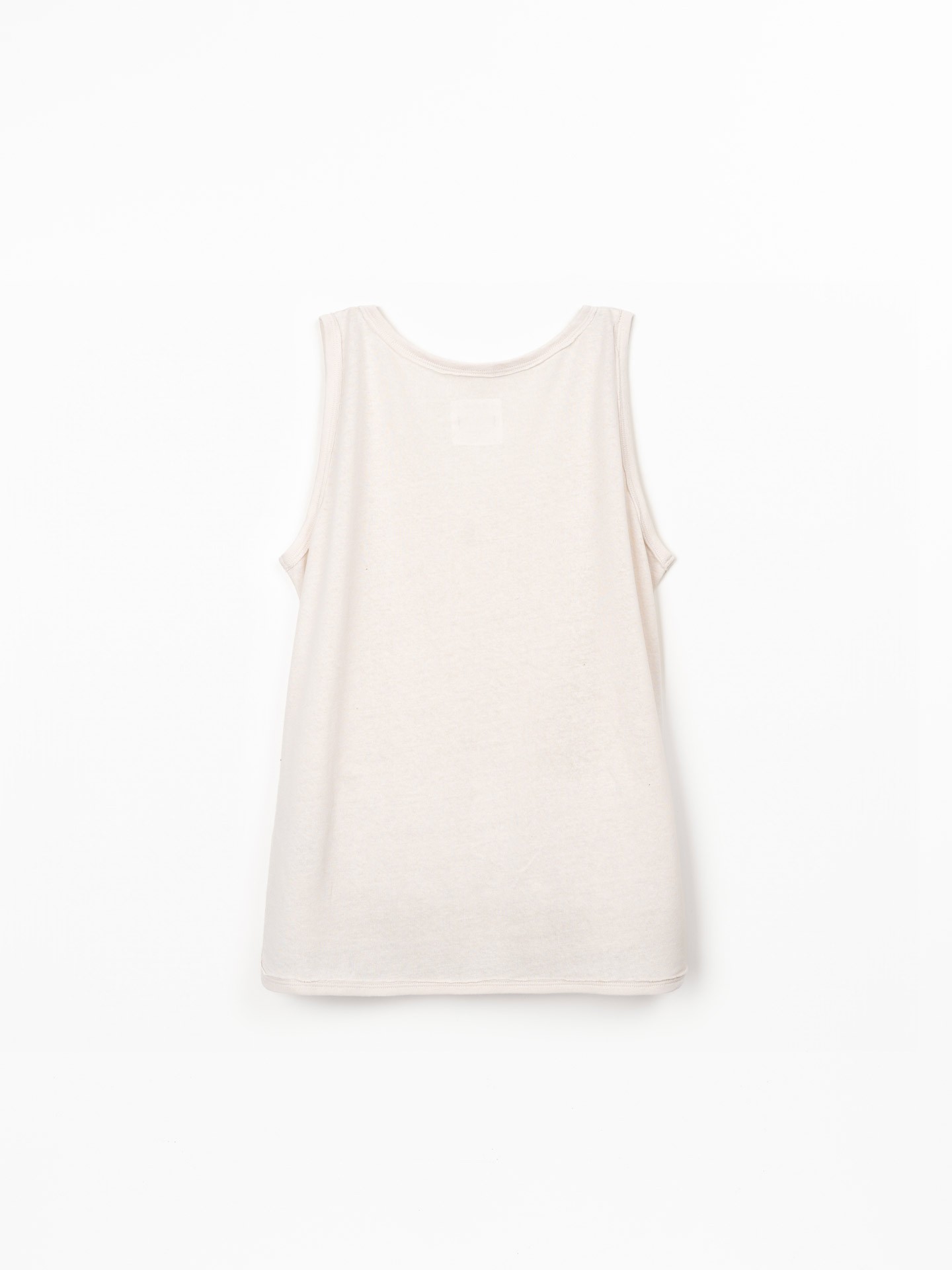 Top en maille en coton biologique et lin