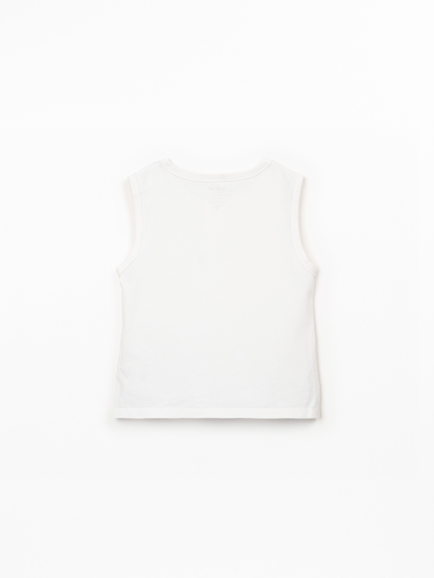 T-shirt sans manches en mélange de fibres naturelles et recyclées