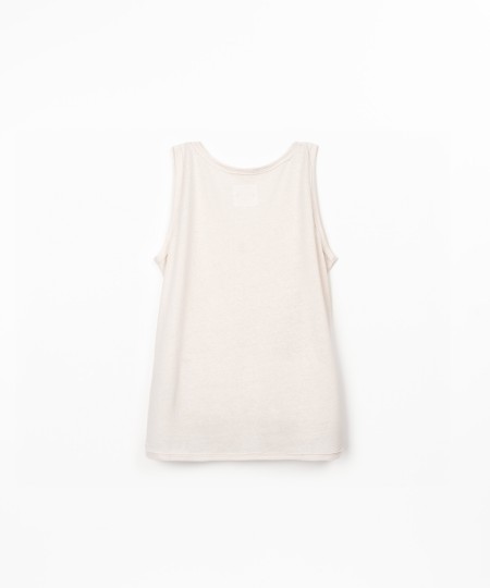 Top en maille en coton biologique et lin